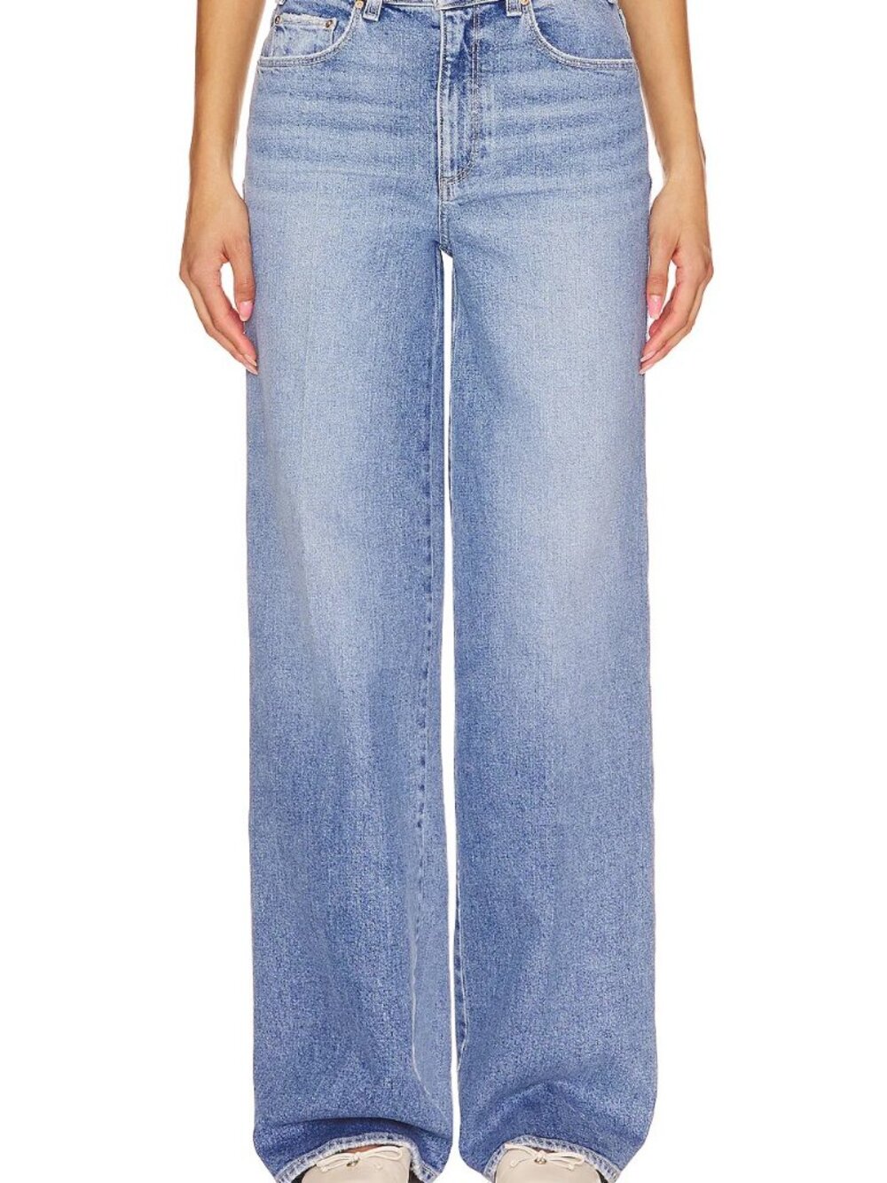 PAIGE Sasha Wide Leg Khristen Distressed wash 29